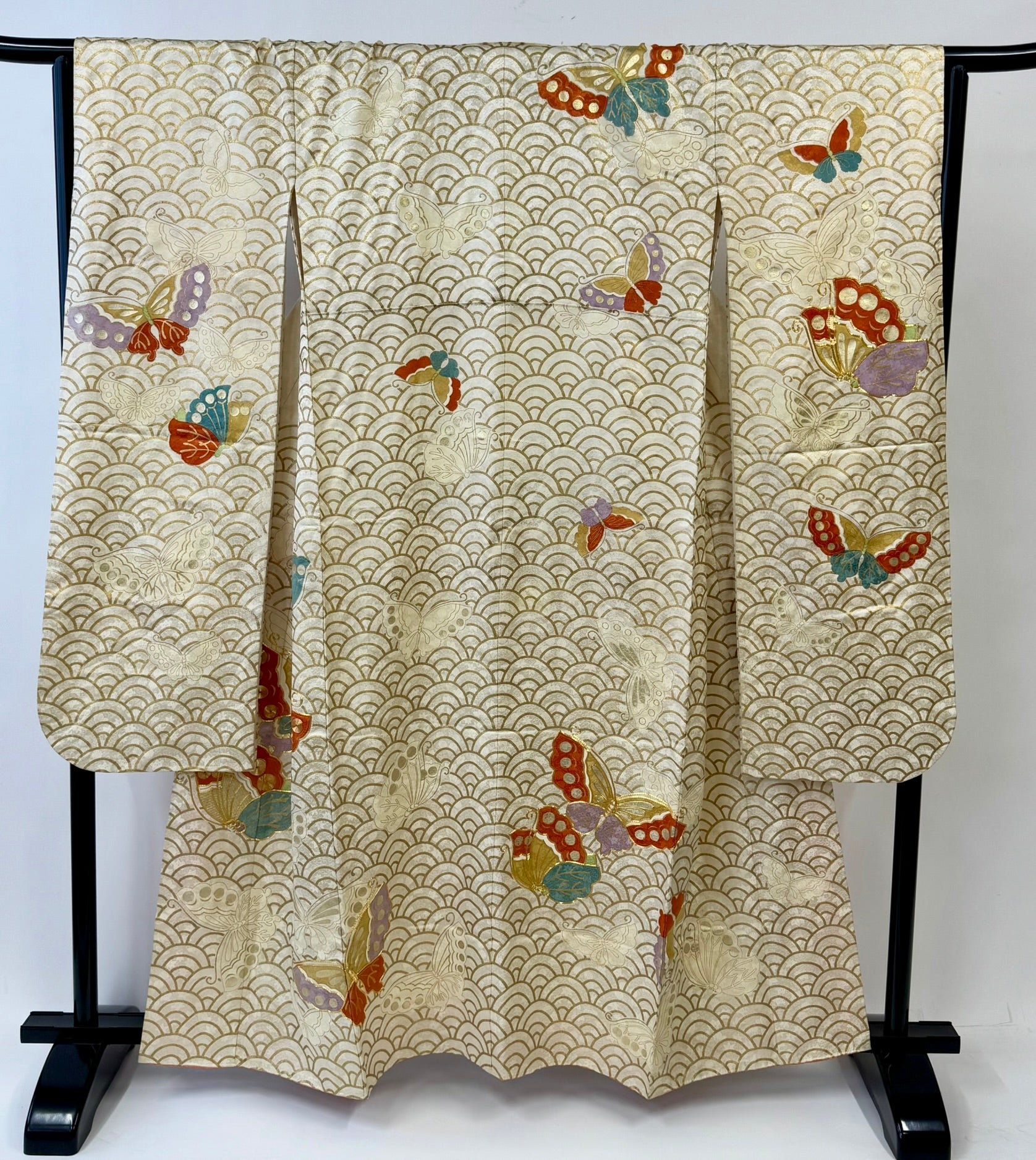 ♦KJ051 Women's Furisode used Japanese clothes
