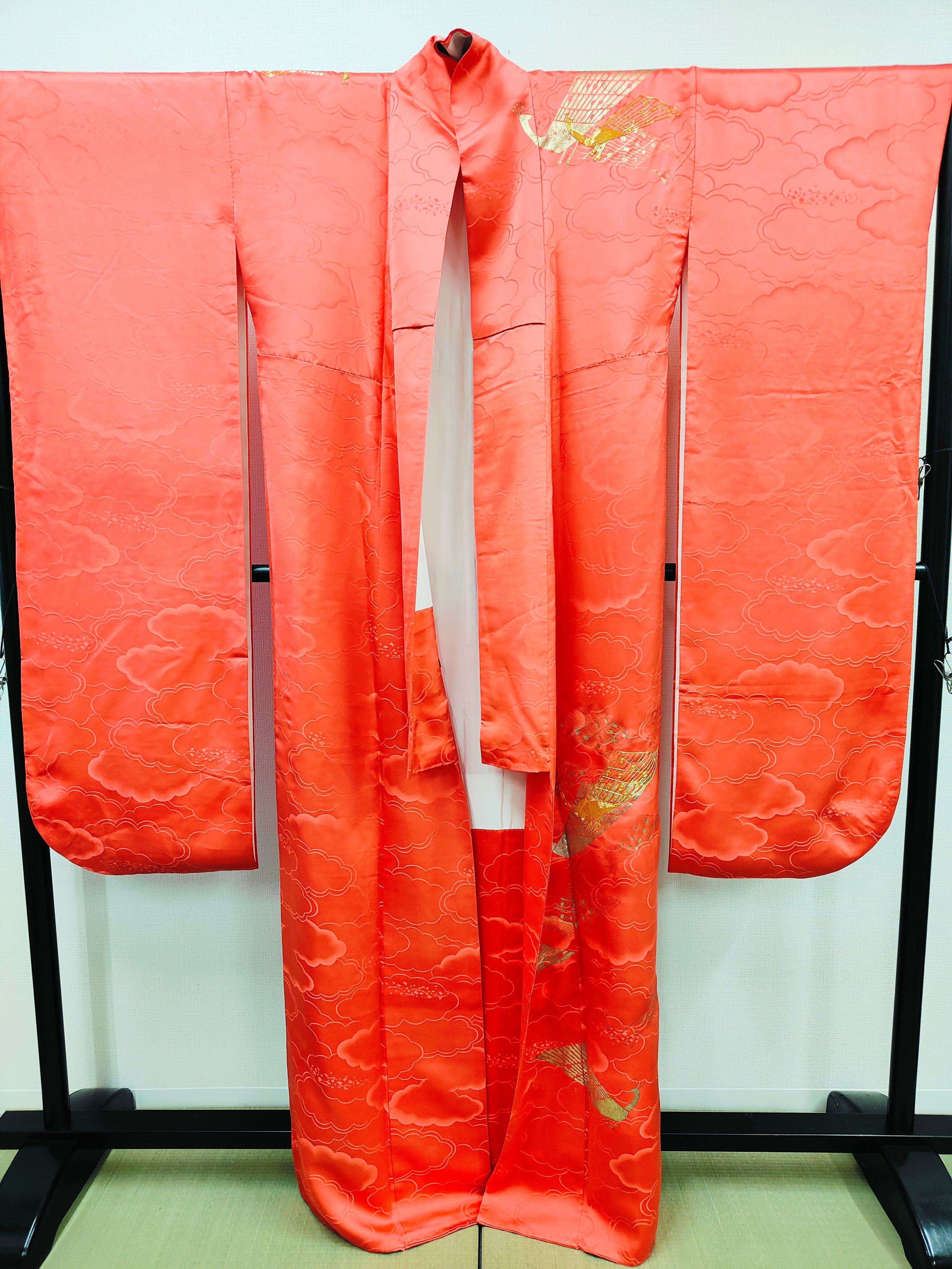 ◇KWF016 振袖 正絹 古着 結婚式 卒業式 成人式 初詣