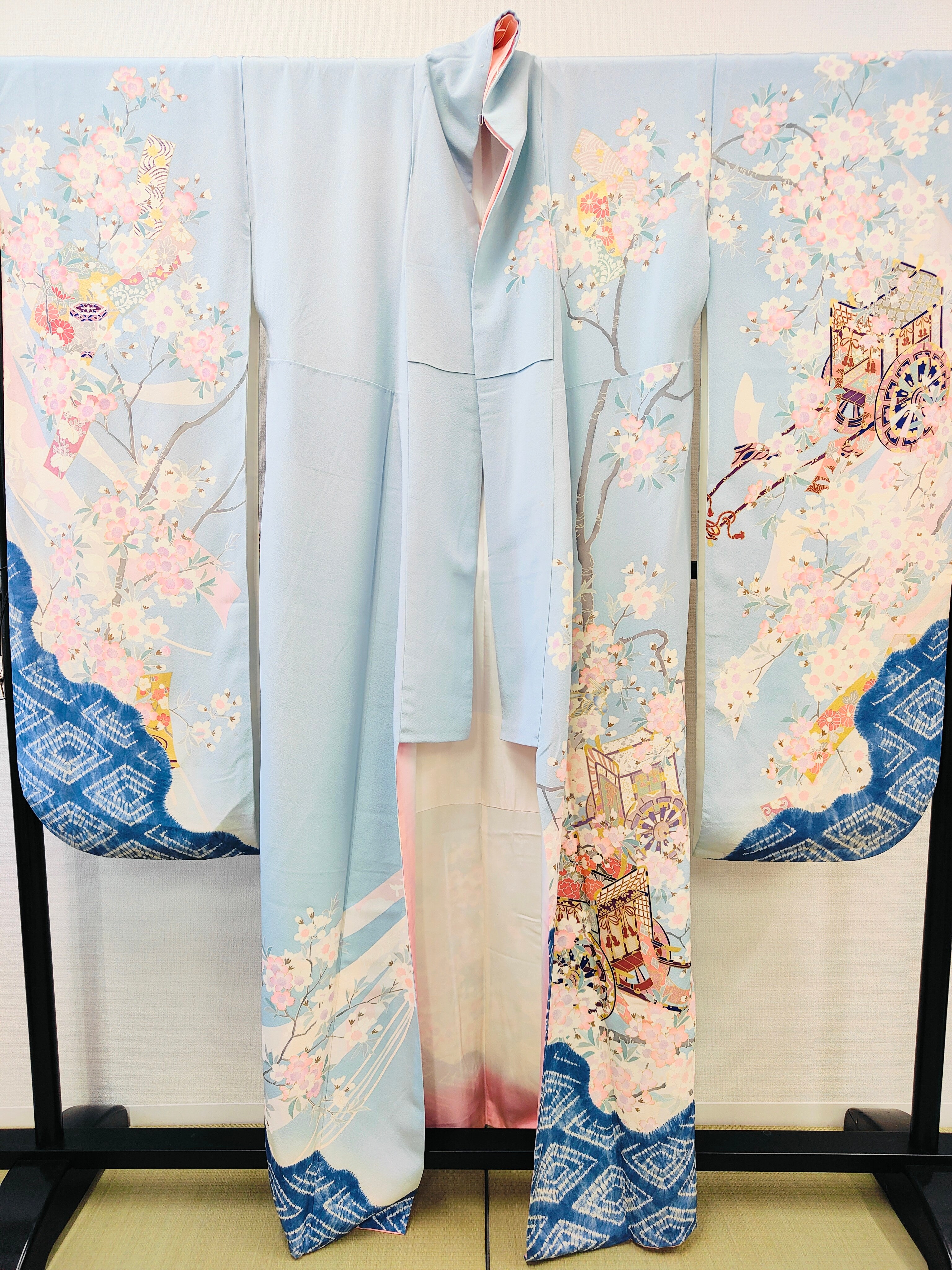 ◇KWF028 振袖 正絹 古着 結婚式 卒業式 成人式 初詣