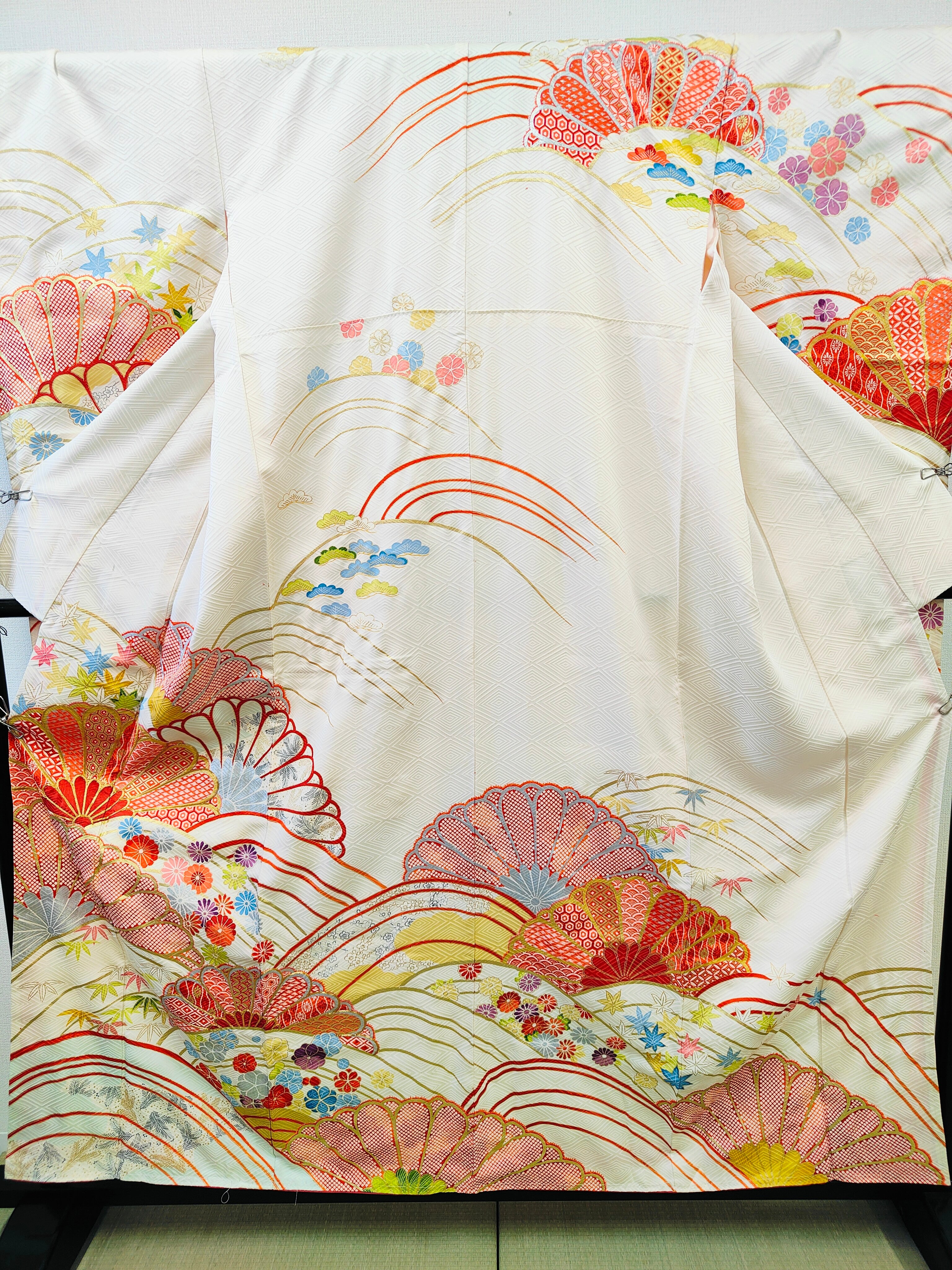 ◇KWF029 振袖 正絹 古着 結婚式 卒業式 成人式 初詣
