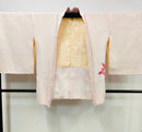 ◇KWH049 羽織 総絞り 袷羽織 Haori  桜 ピンク系 古着