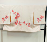 ◇KWH049 羽織 総絞り 袷羽織 Haori  桜 ピンク系 古着