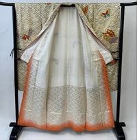 ♦KJ051 Women's Furisode used Japanese clothes