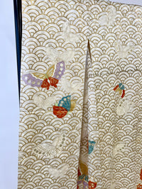 ♦KJ051 Women's Furisode used Japanese clothes