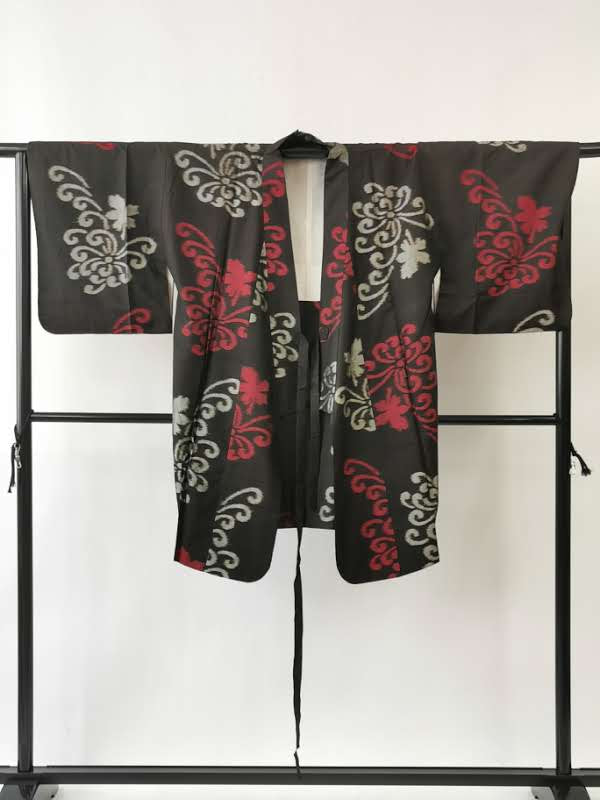 Long Haori with Ties Vintage Kimono