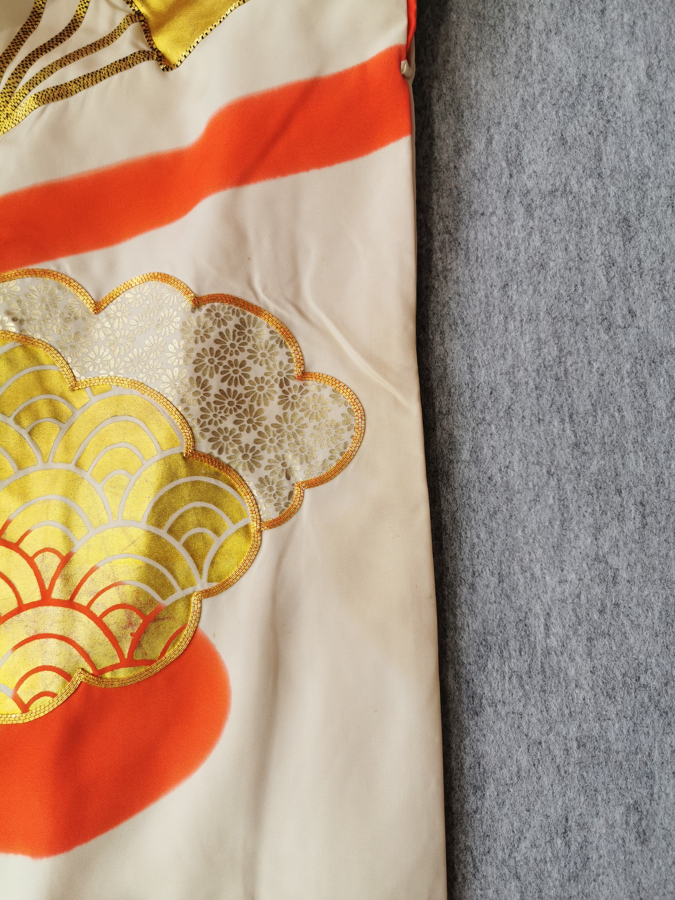 色打掛 豪華 金銀箔 花嫁衣装 刺繍 婚礼 結婚式  ウエディング 古着 ◆twu219