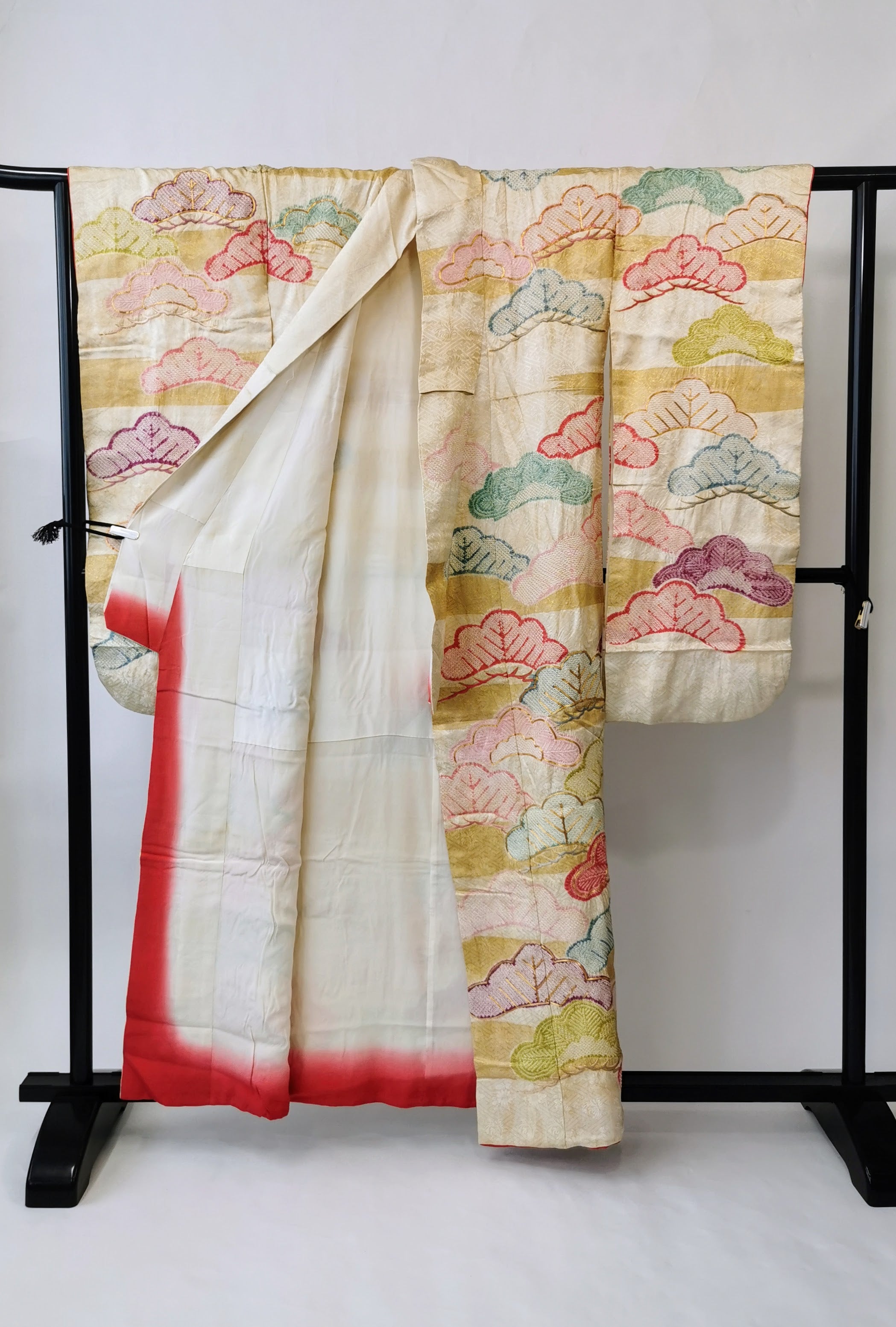 ♦KJ061 Kimono usato da donna, 5 pezzi, antico, formale, usato, abiti giapponesi