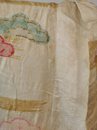 ♦KJ061 Kimono usato da donna, 5 pezzi, antico, formale, usato, abiti giapponesi