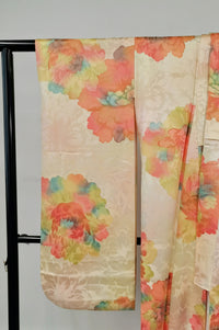 ♦KJ061 Kimono usato da donna, 5 pezzi, antico, formale, usato, abiti giapponesi