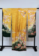 ♦KJ061 Kimono usato da donna, 5 pezzi, antico, formale, usato, abiti giapponesi