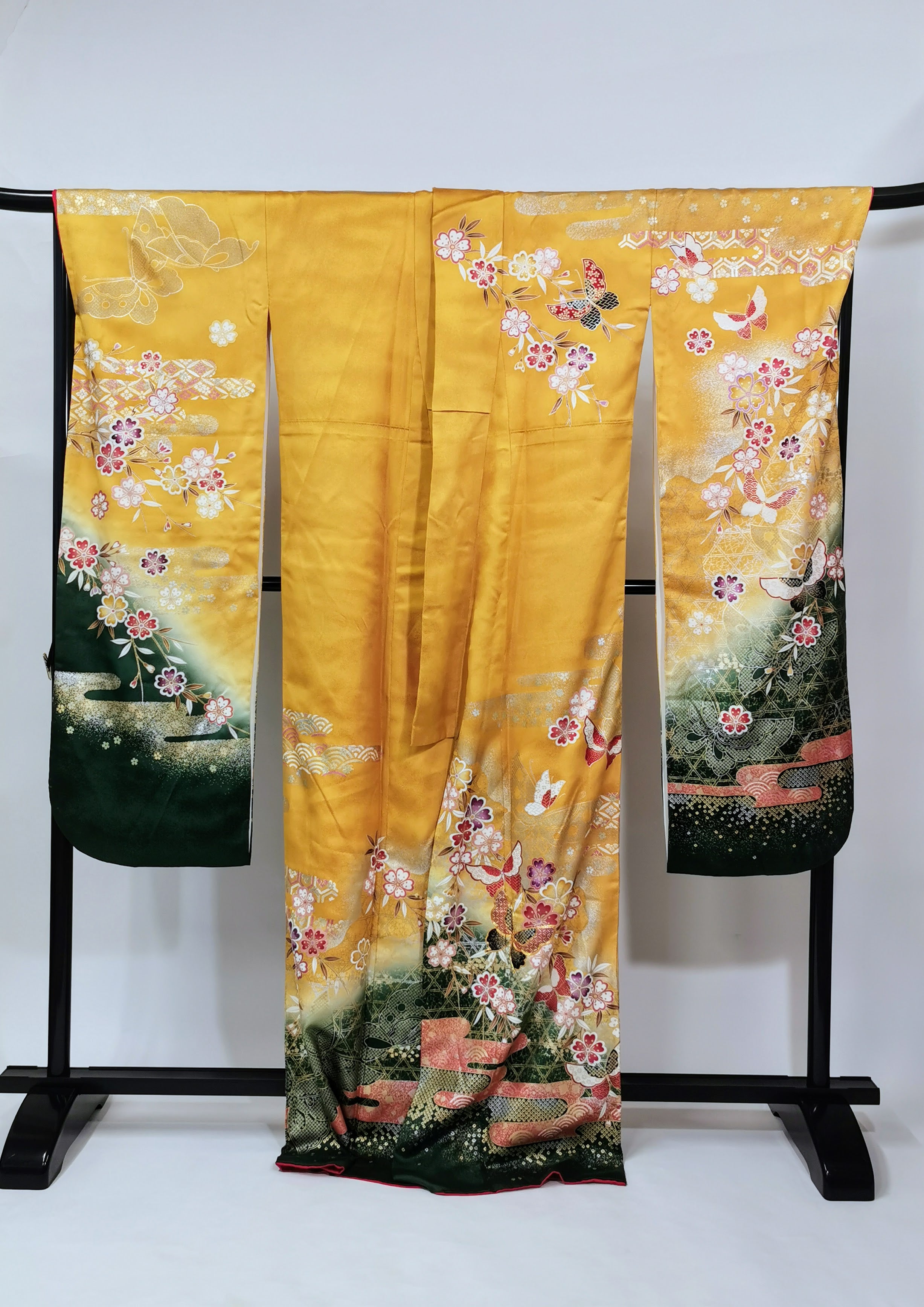 ♦KJ061 Kimono usato da donna, 5 pezzi, antico, formale, usato, abiti giapponesi