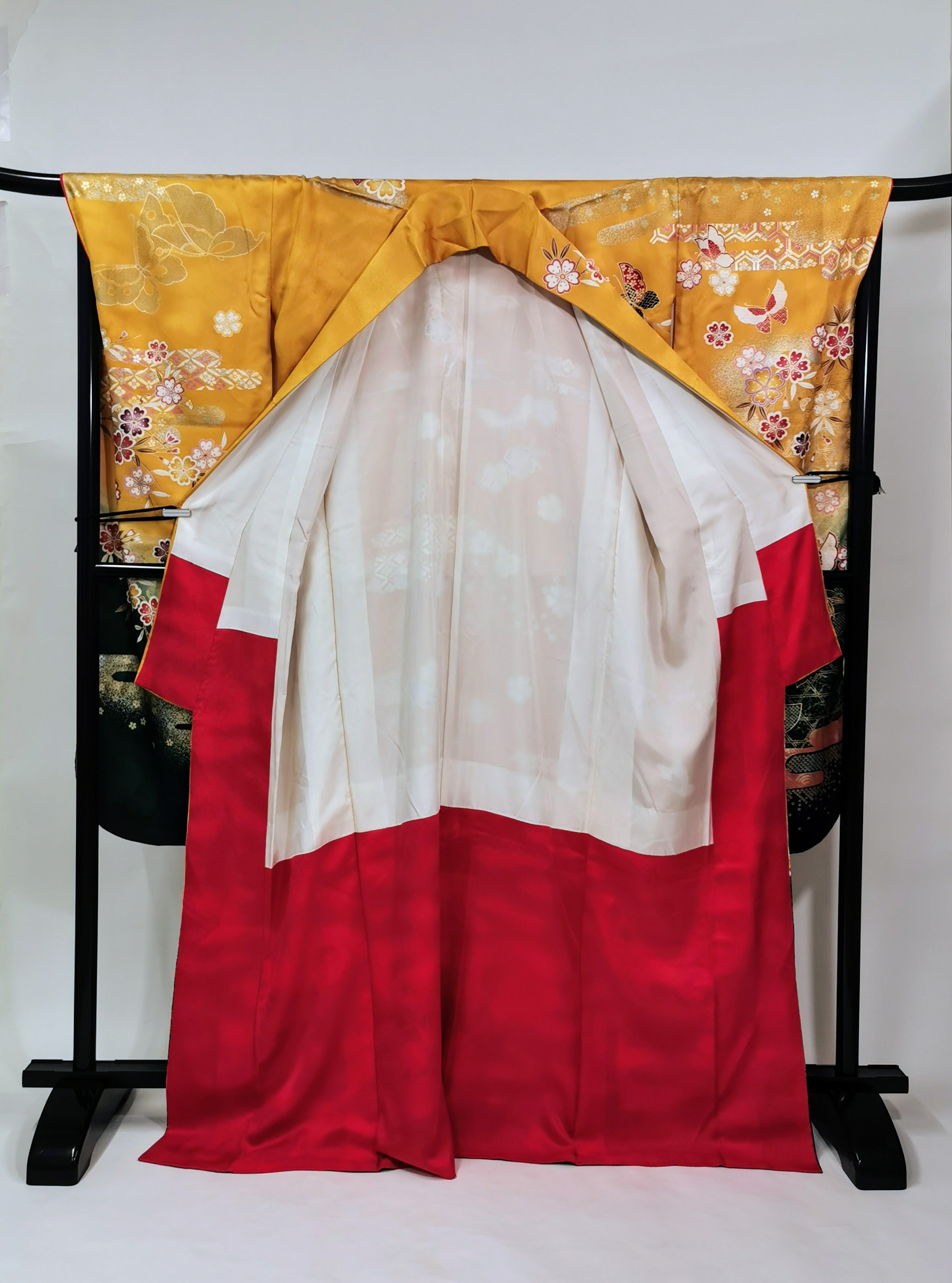 ♦KJ061 Kimono usato da donna, 5 pezzi, antico, formale, usato, abiti giapponesi