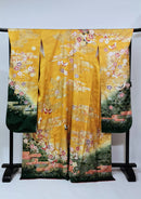 ♦KJ061 Kimono usato da donna, 5 pezzi, antico, formale, usato, abiti giapponesi
