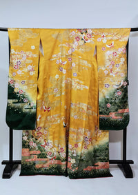 ♦KJ061 Kimono usato da donna, 5 pezzi, antico, formale, usato, abiti giapponesi