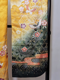 ♦KJ061 Kimono usato da donna, 5 pezzi, antico, formale, usato, abiti giapponesi