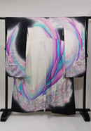 ♦KJ061 Kimono usato da donna, 5 pezzi, antico, formale, usato, abiti giapponesi