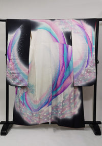 ♦KJ061 Kimono usato da donna, 5 pezzi, antico, formale, usato, abiti giapponesi