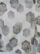 Summer kimono Komon Hexagonal pattern Floral pattern Reuse ◆twkk641