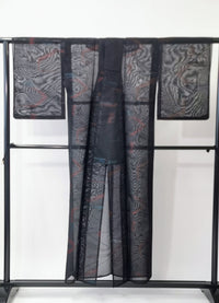 Summer kimono, komon, women's, cool Reuse ◆twkk642