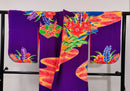 Dance Kimono Hem-dragging furisode Theater Stage Vintage clothing ◆twff651