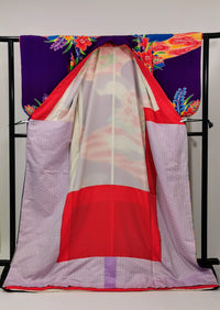 Dance Kimono Hem-dragging furisode Theater Stage Vintage clothing ◆twff651