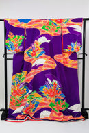 Dance Kimono Hem-dragging furisode Theater Stage Vintage clothing ◆twff651