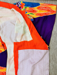 Dance Kimono Hem-dragging furisode Theater Stage Vintage clothing ◆twff651