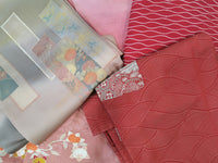 5-piece set of women's used kimonos in warm colors♪◆twk652