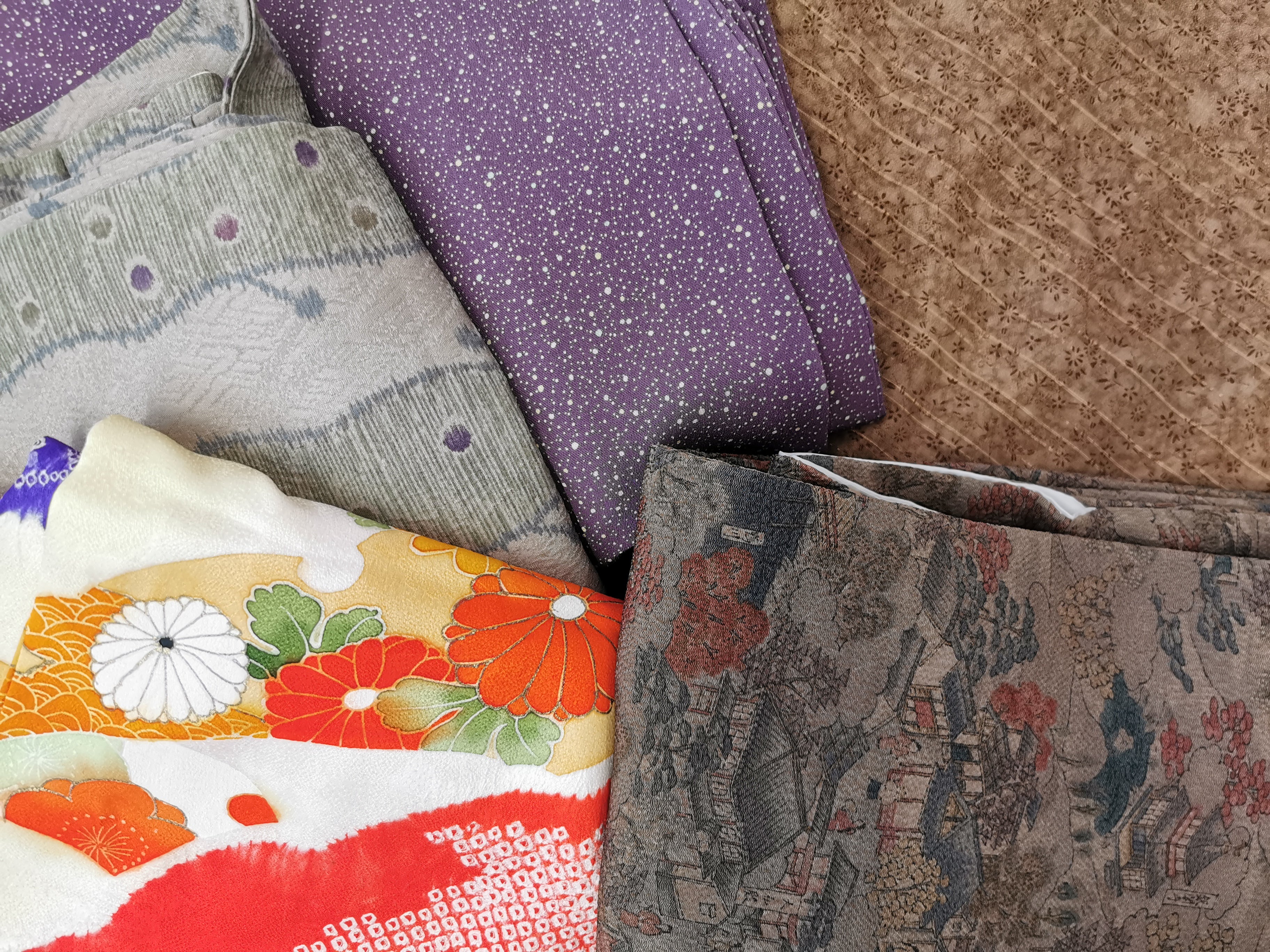 5-piece set of used women's kimonos ♪◆twk654