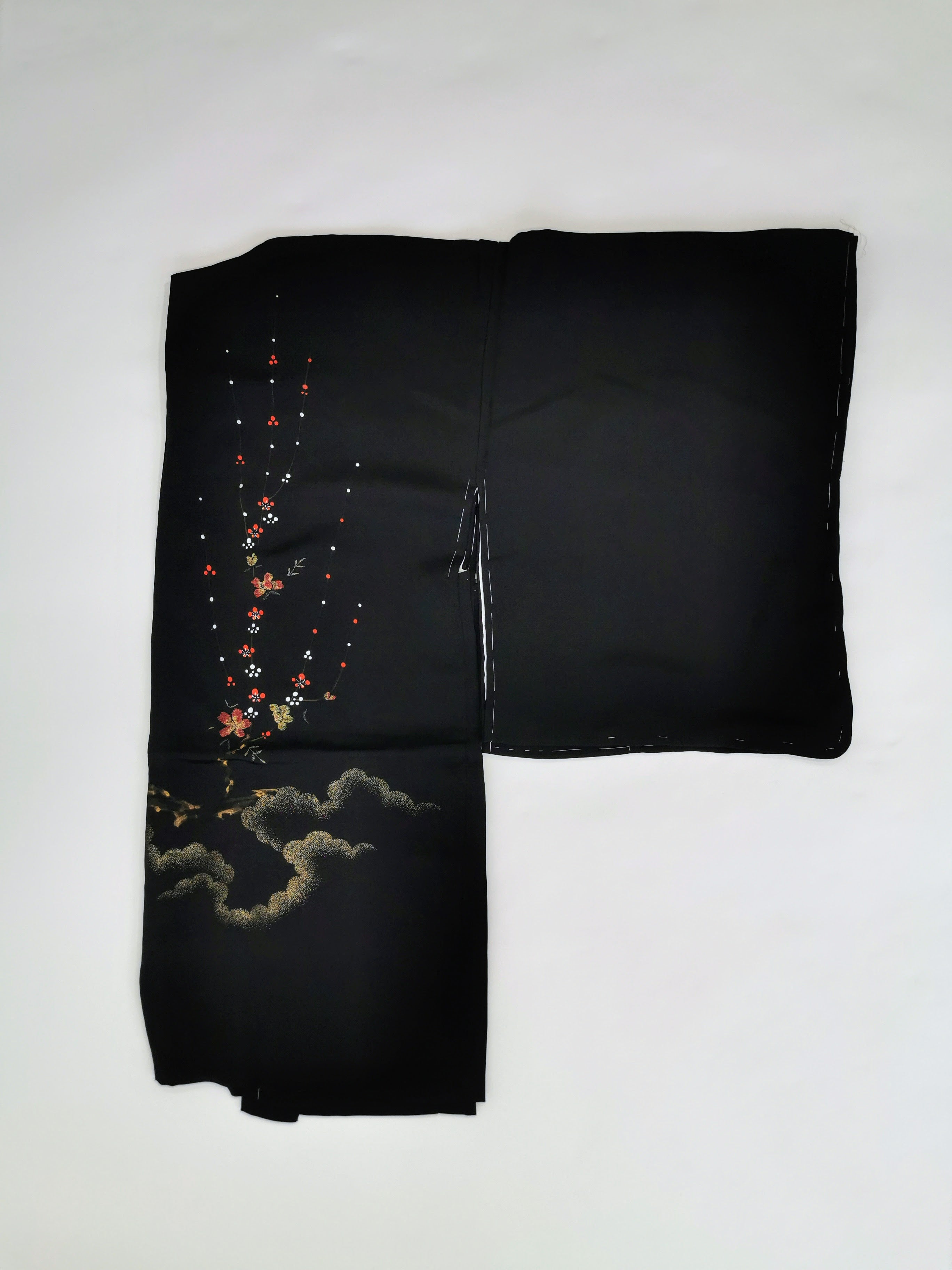 5 black haori jackets, sold as a set, recycled jackets ◆twh659