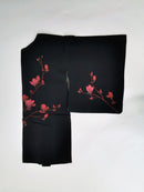 5 black haori jackets, sold as a set, recycled jackets ◆twh659