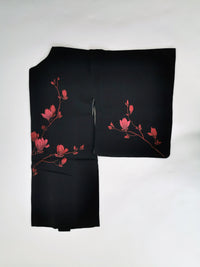 5 black haori jackets, sold as a set, recycled jackets ◆twh659