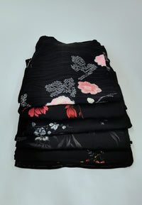 5 black haori jackets, sold as a set, recycled jackets ◆twh659
