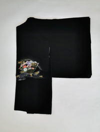 5 black haori jackets, sold as a set, recycled jackets ◆twh660