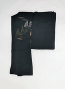 5 black haori jackets, sold as a set, recycled jackets ◆twh660