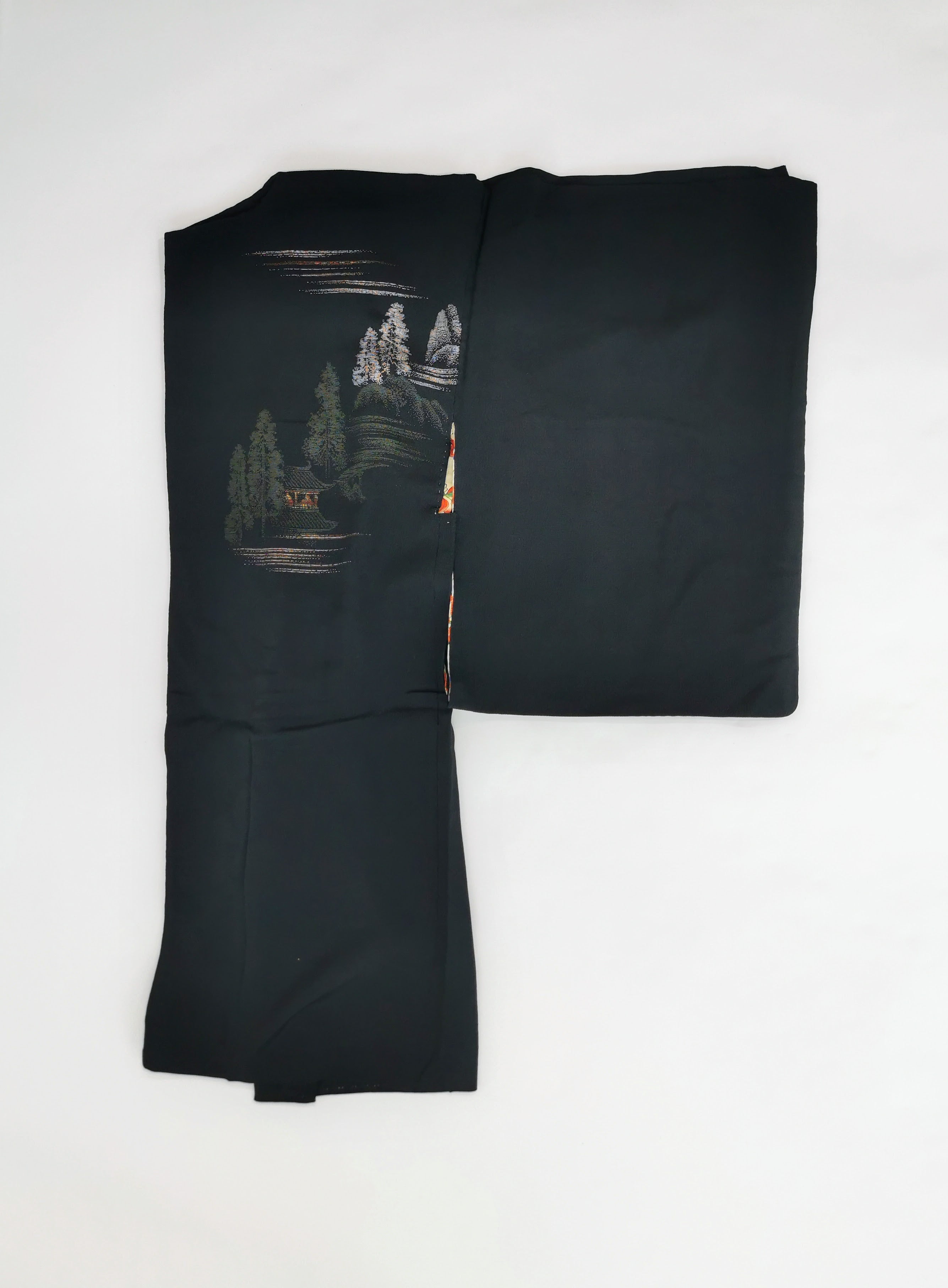 5 black haori jackets, sold as a set, recycled jackets ◆twh660