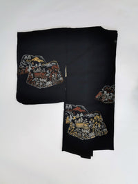 5 black haori jackets, sold as a set, recycled jackets ◆twh660