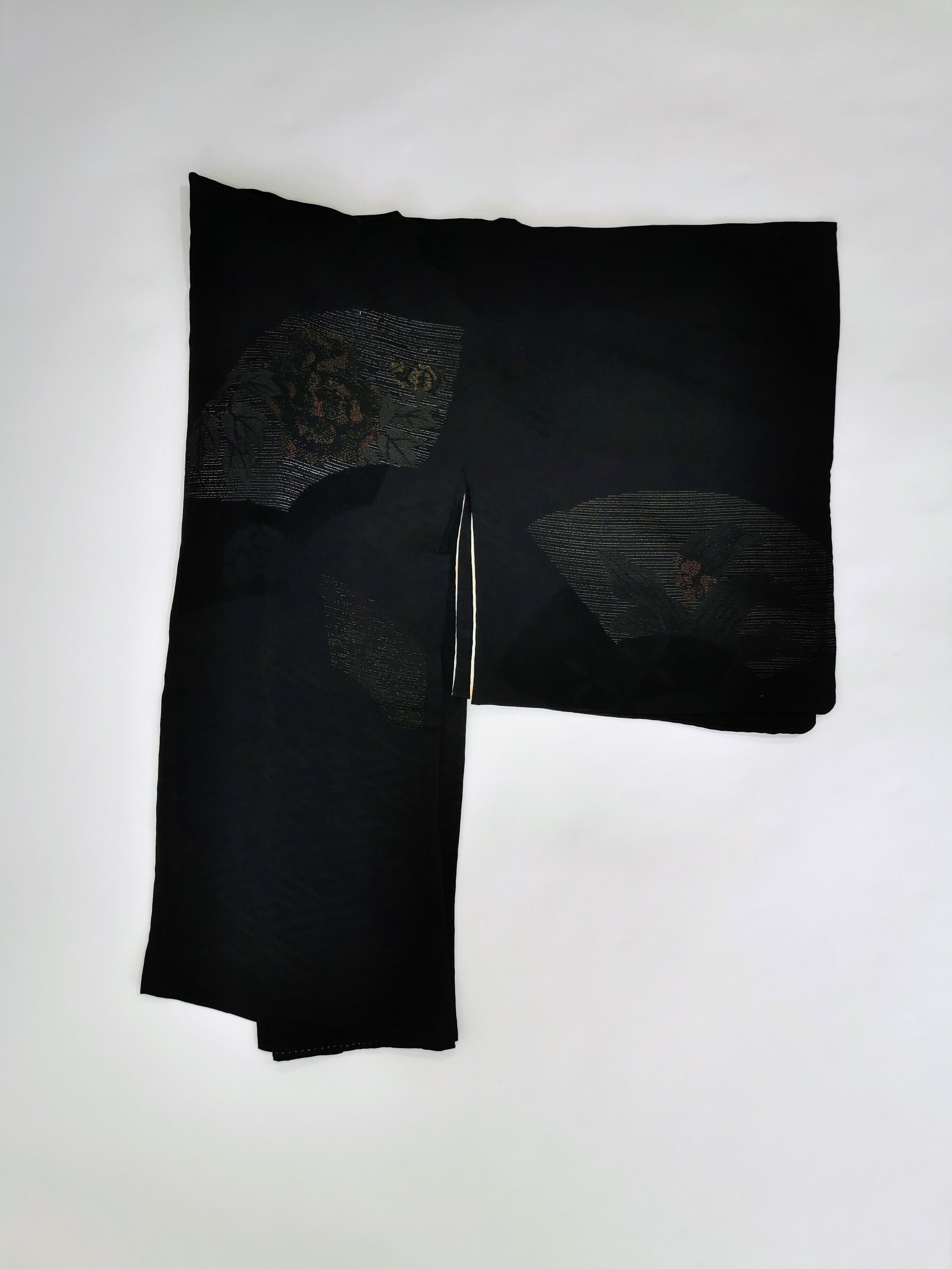5 black haori jackets, sold as a set, recycled jackets ◆twh660
