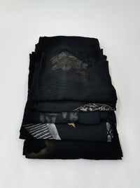 5 black haori jackets, sold as a set, recycled jackets ◆twh660