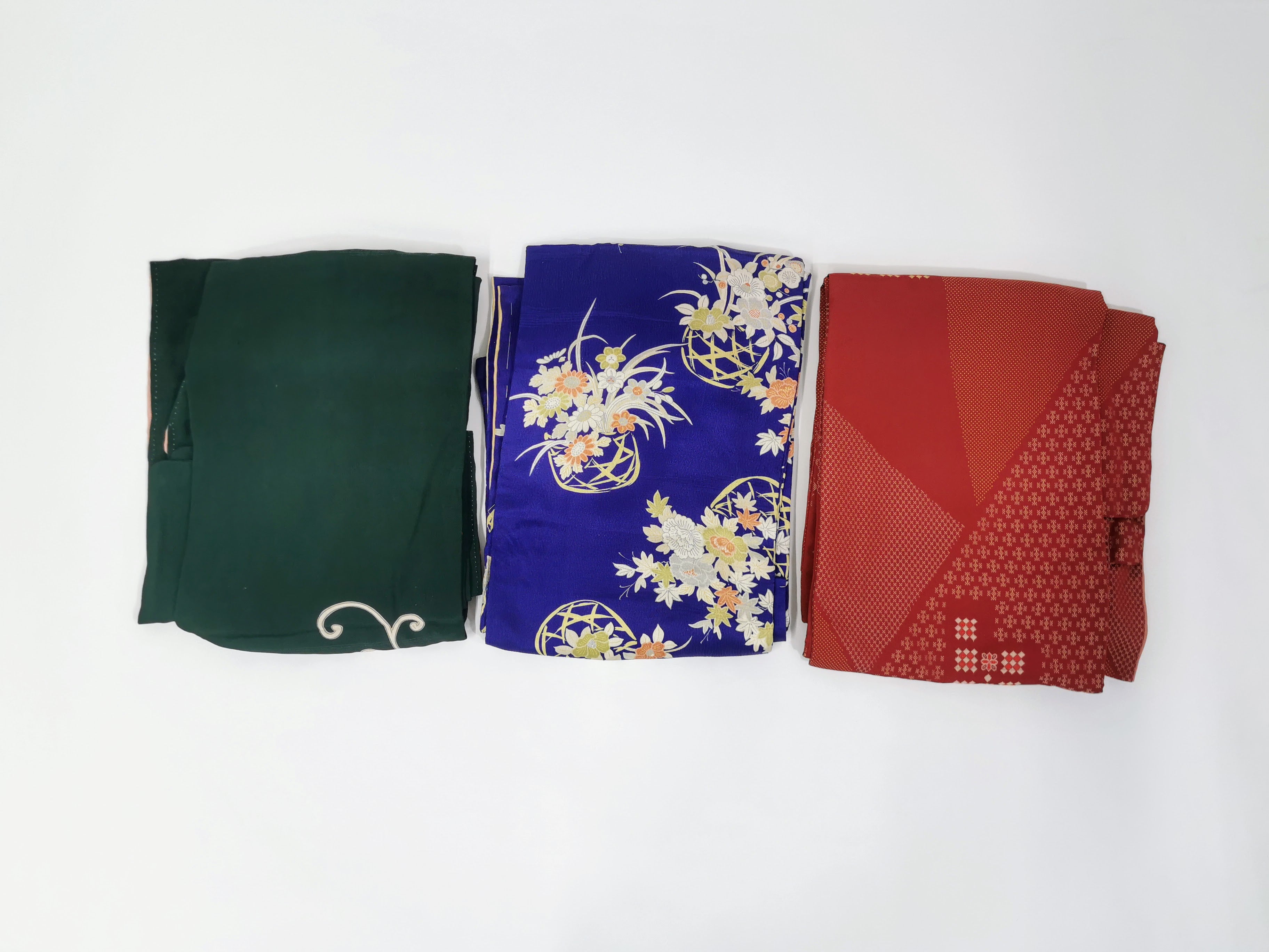 Bulk Sale of 5 Women's Used Kimonos with Floral Patterns♪◆twk339