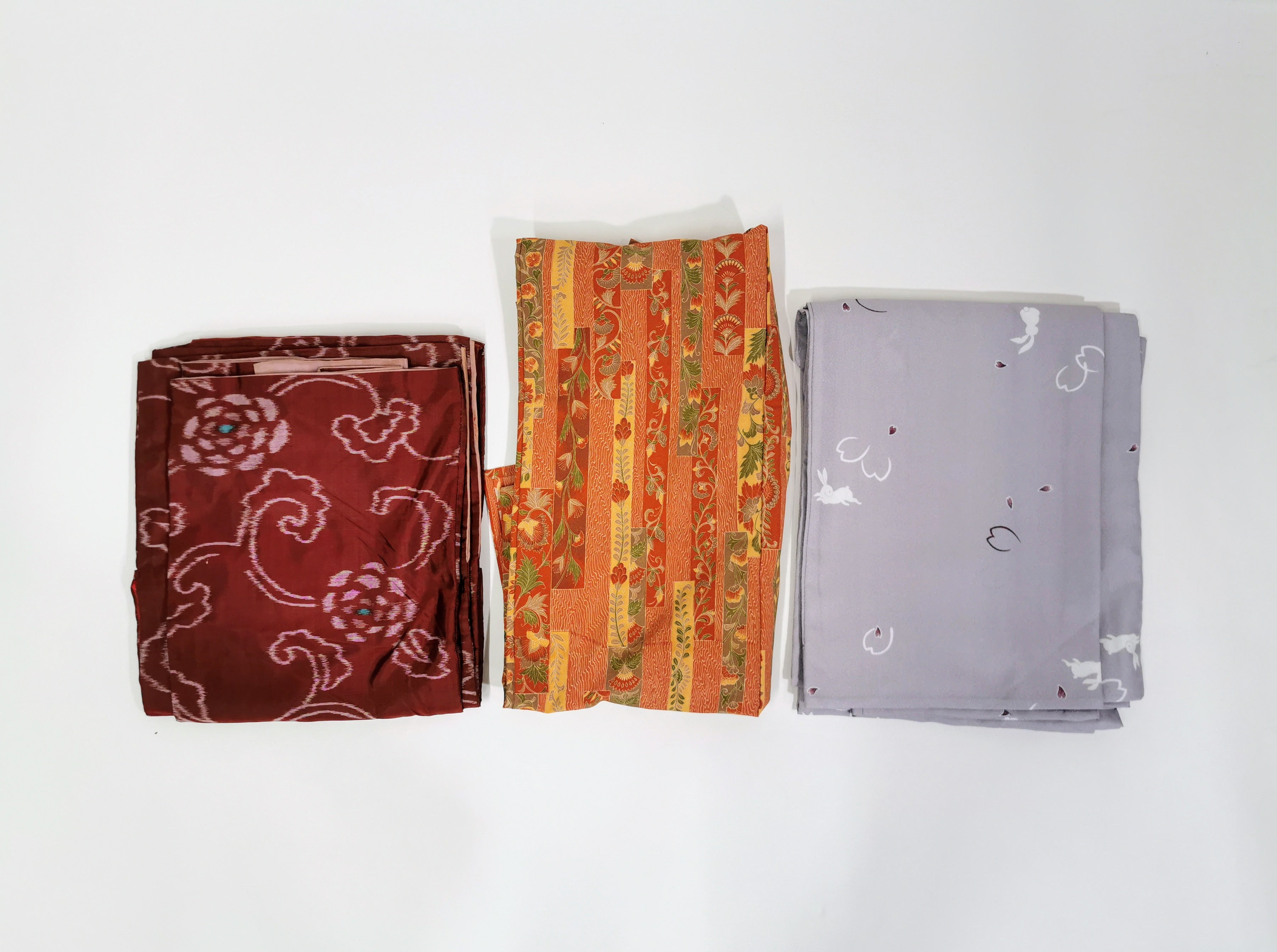 Bulk Sale of 5 Women's Used Kimonos with Floral Patterns♪◆twk339