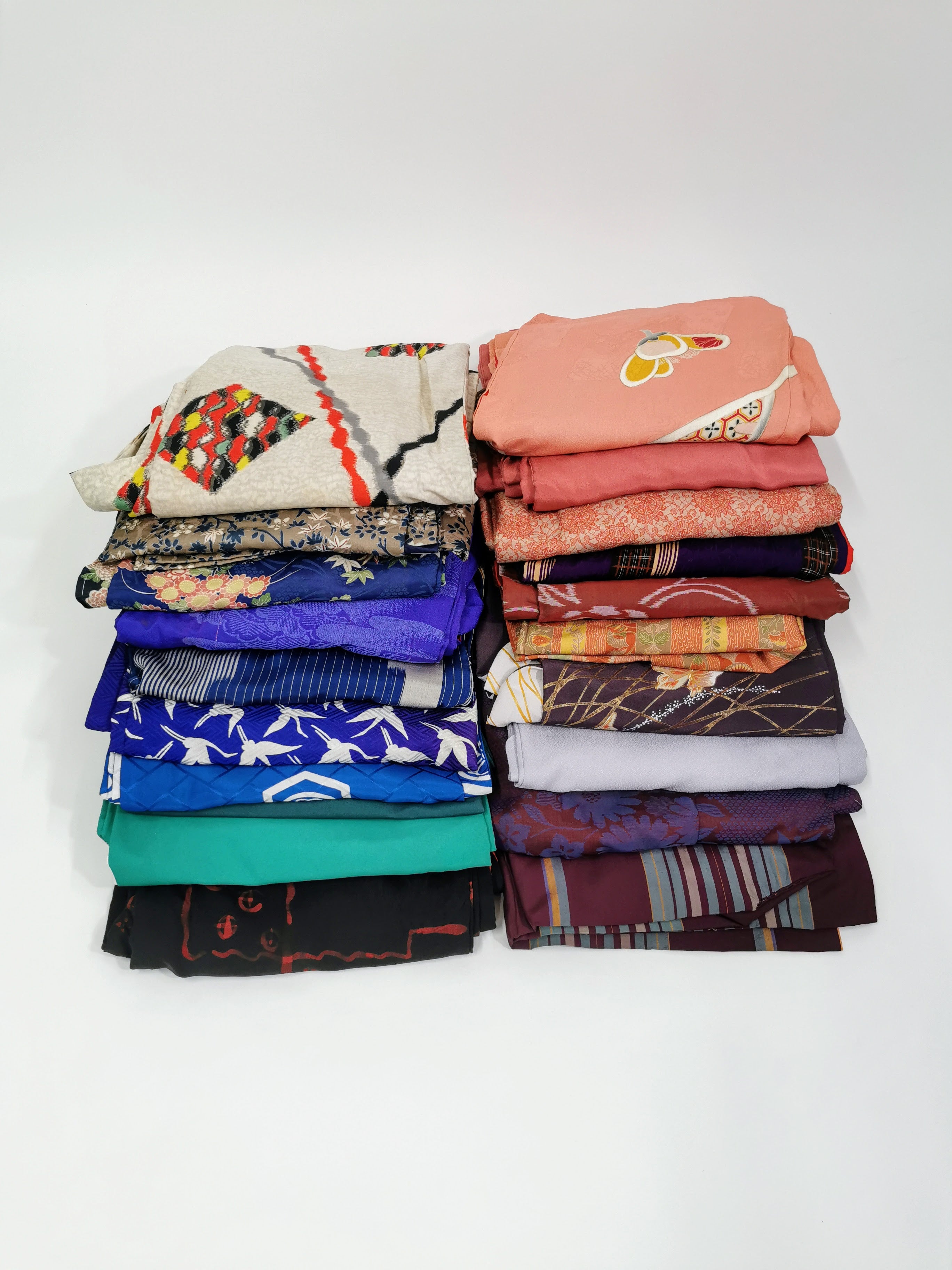Bulk Sale of 5 Women's Used Kimonos with Floral Patterns♪◆twk339