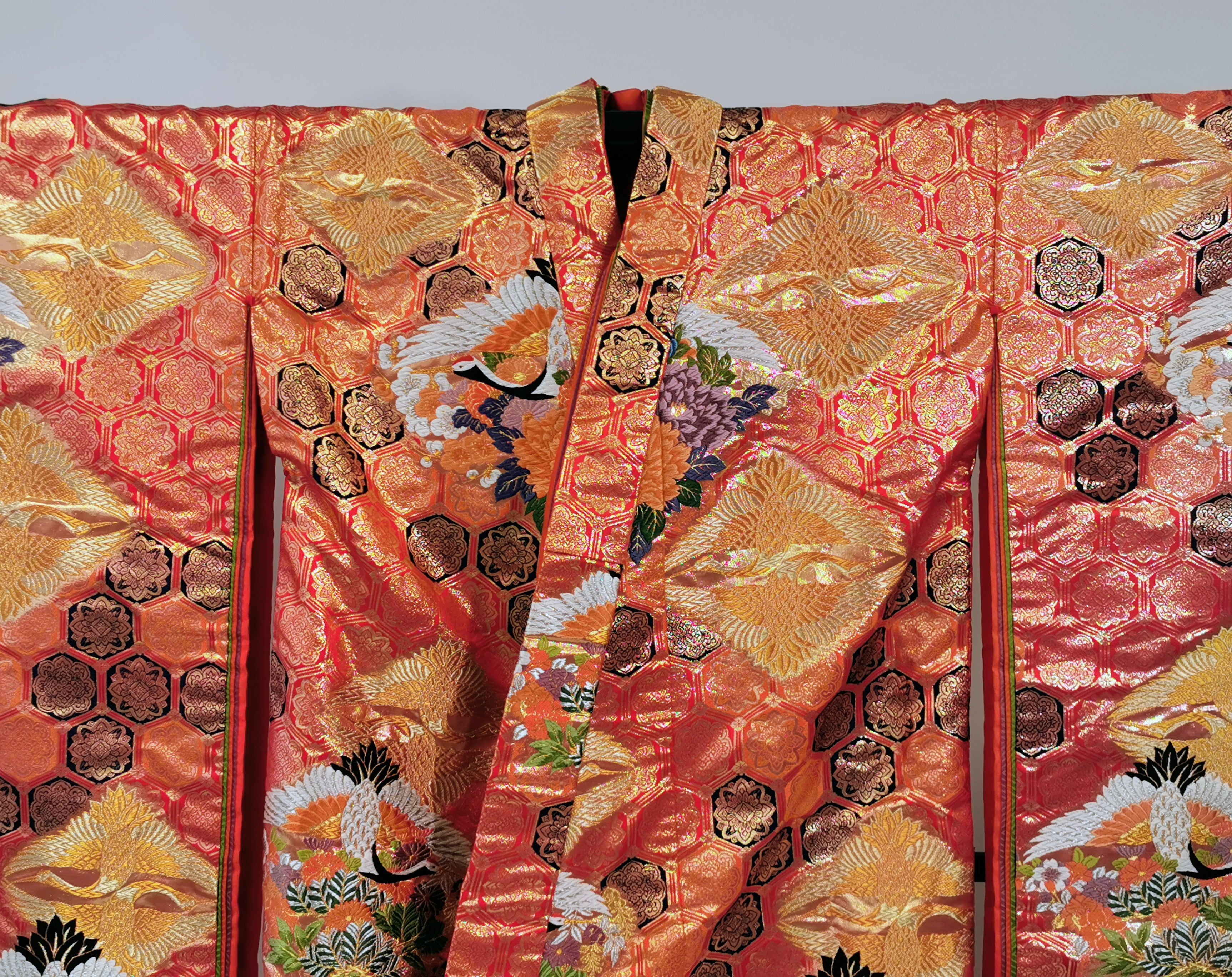 Uchikake Bridal Kimono Luxury Gold and Silver Foil Wedding Ceremony Vintage◆twu676