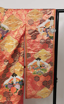 Uchikake Bridal Kimono Luxury Gold and Silver Foil Wedding Ceremony Vintage◆twu676