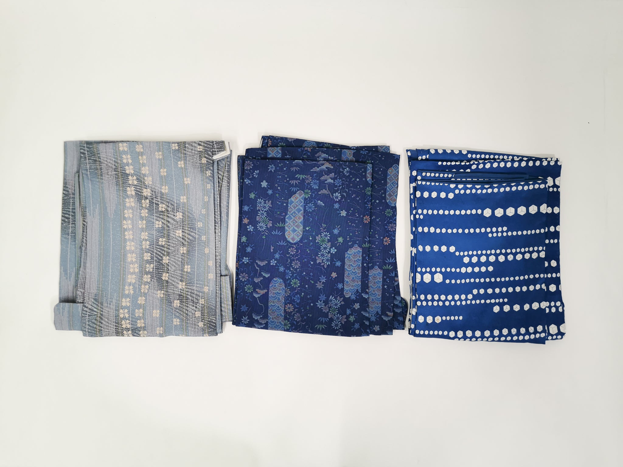 Women’s Kimono Bundle 10pcs – Blue Assorted｜女性用着物10枚セット 青系アソート◆twk711