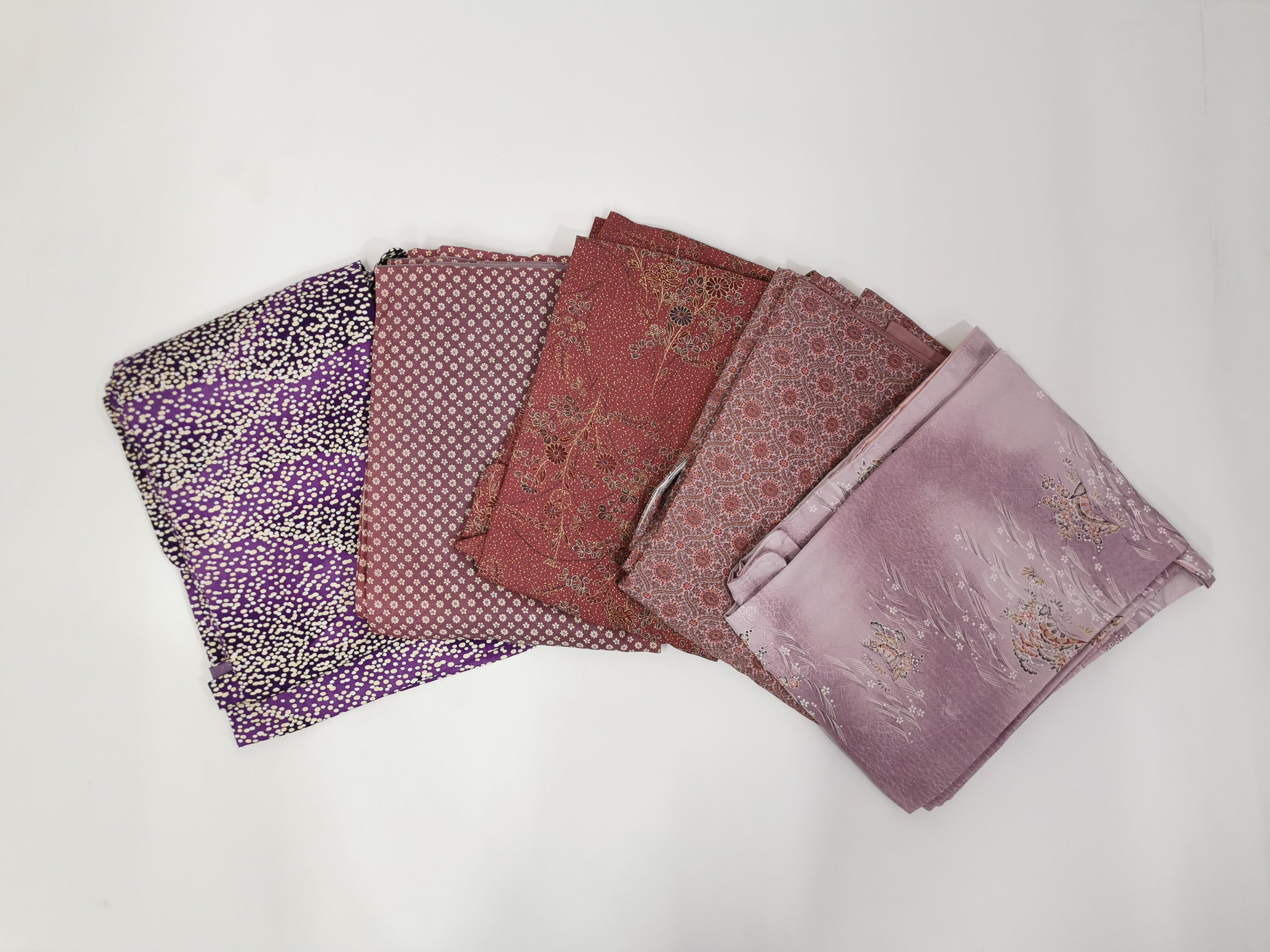 Washable Pink Kimono Bundle 5pcs – 洗える女性着物 ピンク系5枚セット◆twk713