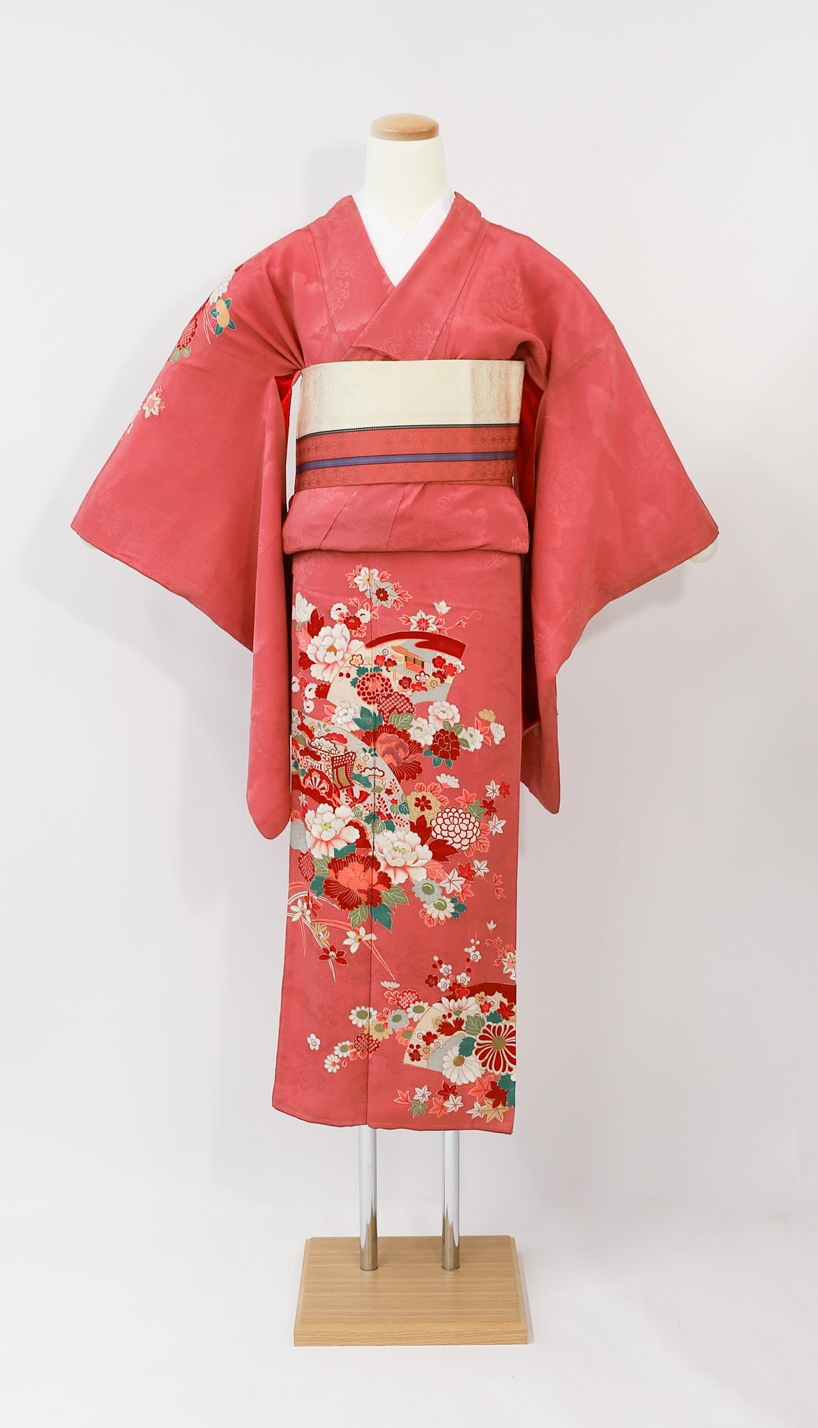 ♦KJ061 Kimono usato da donna, 5 pezzi, antico, formale, usato, abiti giapponesi