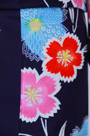 Set Purchase: Yukata + Obi + Basket Bag for Petite Women and Girls - Reuse ◆twy557