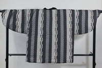 Traditional Japanese Hanten Jacket | 綿入れはんてん（男女兼用・グレー系）軽くて暖かい部屋着◆th683