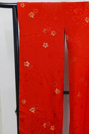 Elegant Red Kimono with Gold Sakura Pattern｜赤 × 金 桜模様の上品な振袖◆twff715
